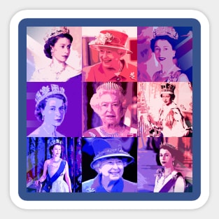 Queen Elizabeth Warhol Sticker